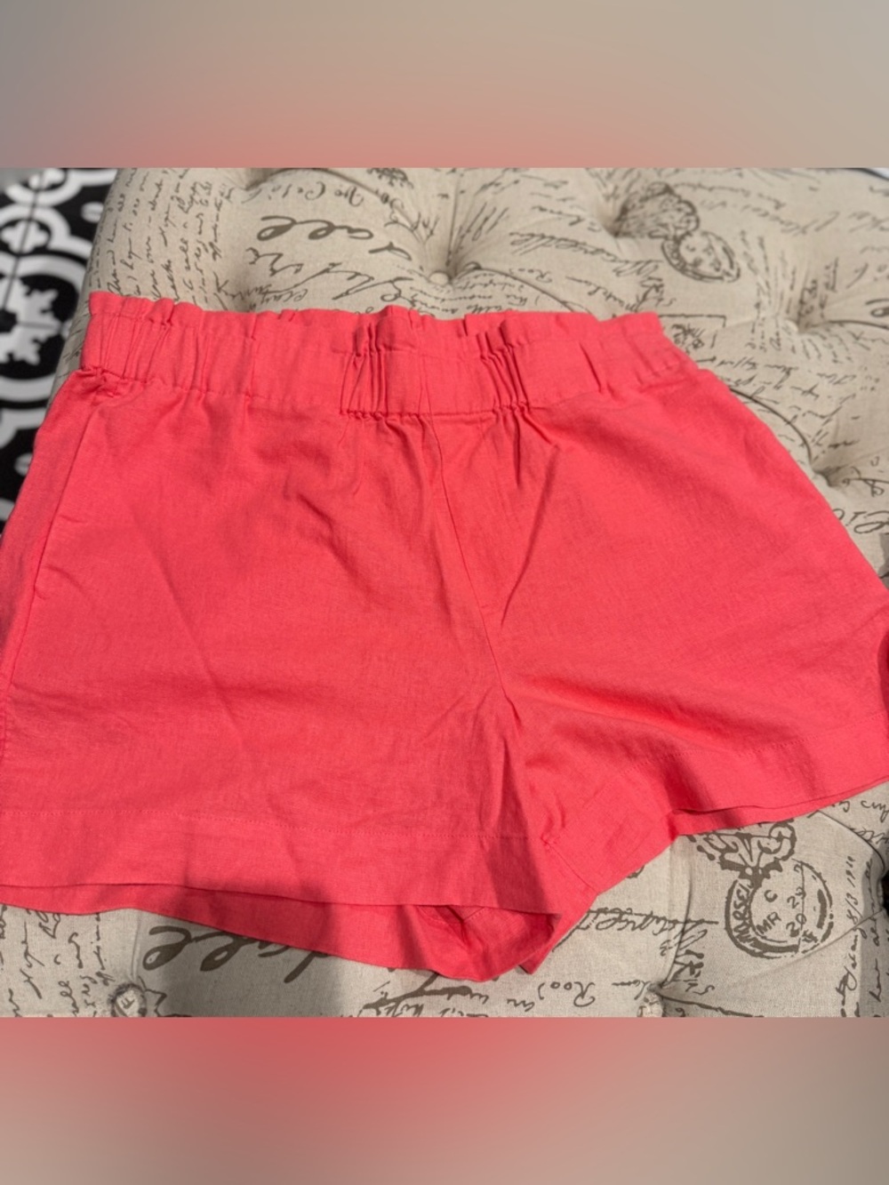 a new day Coral High-Waist Elastic Waistband Casual Shorts